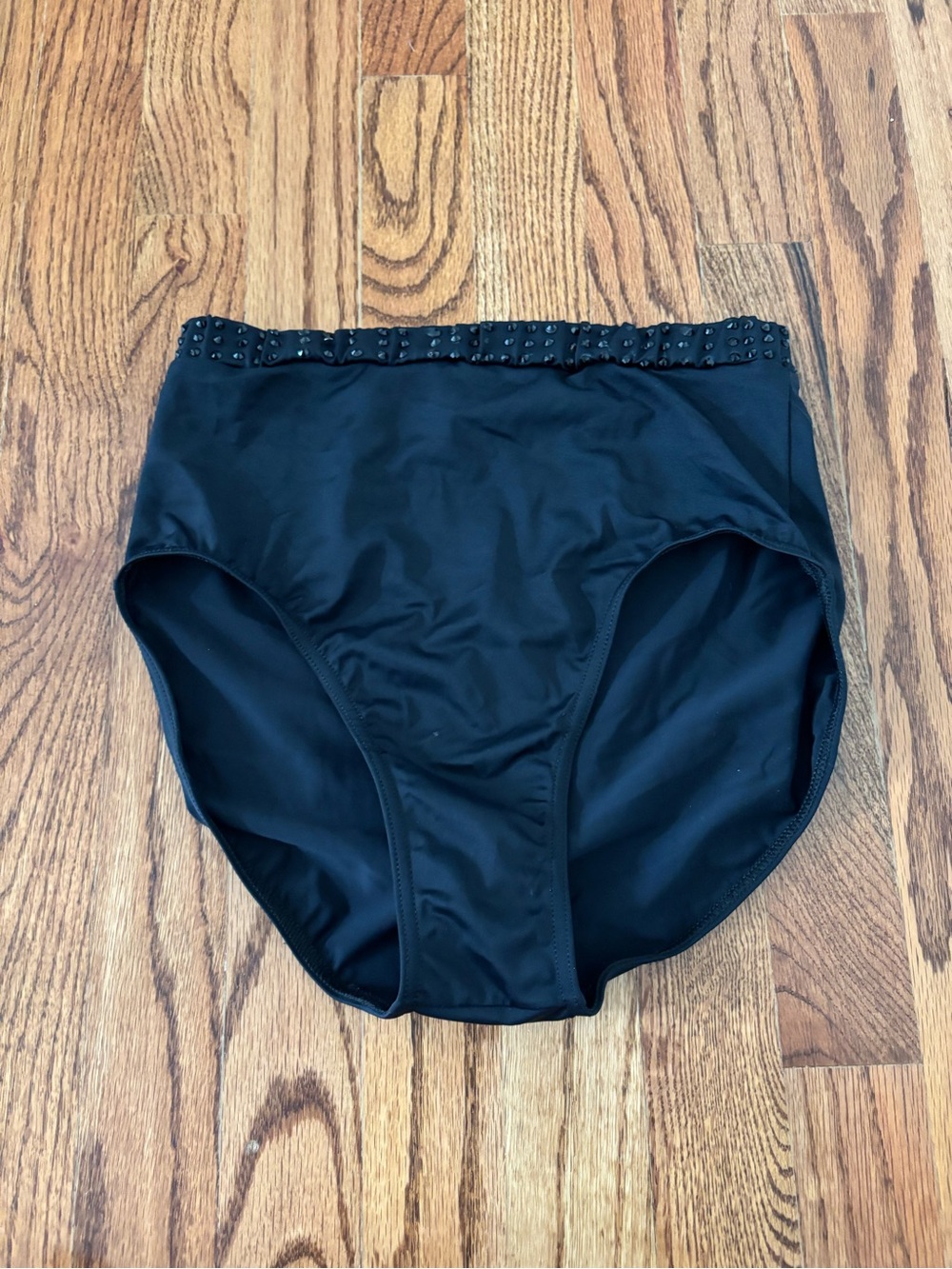 Black rhinestoned briefs